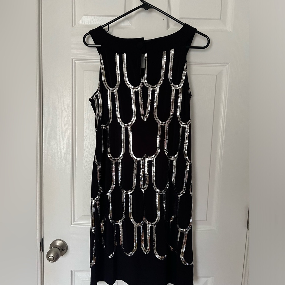 Sequin midi dress.